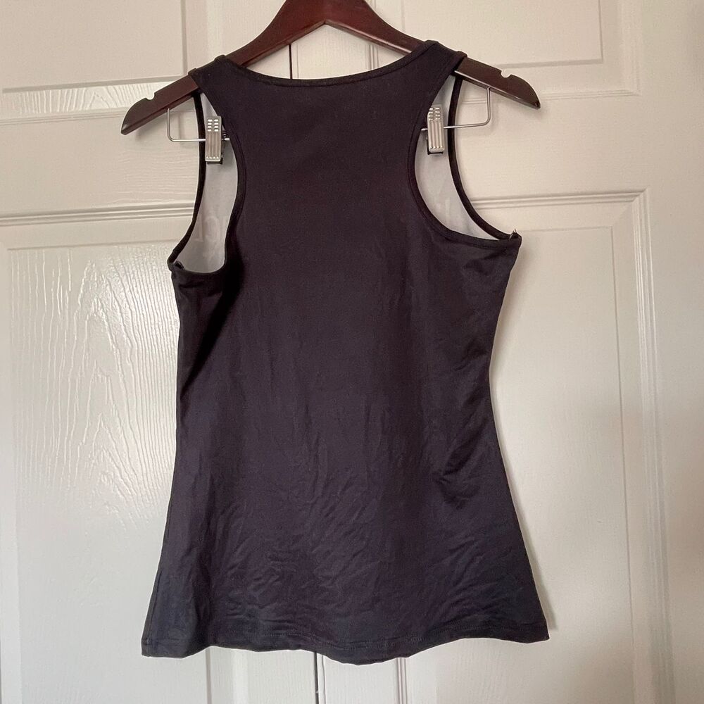 Womens Casual Printed Tank Black Vintage Hippie Graphic Tee Yoga Top size M - Picture 3 of 6